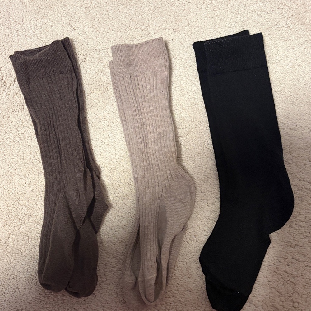 H&M Women's Ribbed Socks Set - Brown, Cream, and Black - Picture 1 of 1